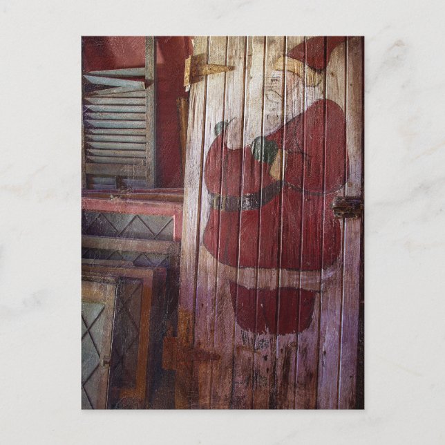 Primitiv jultomten helg vykort (Framsida)