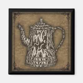 Primitiv kaffepotmagnet. magnet
