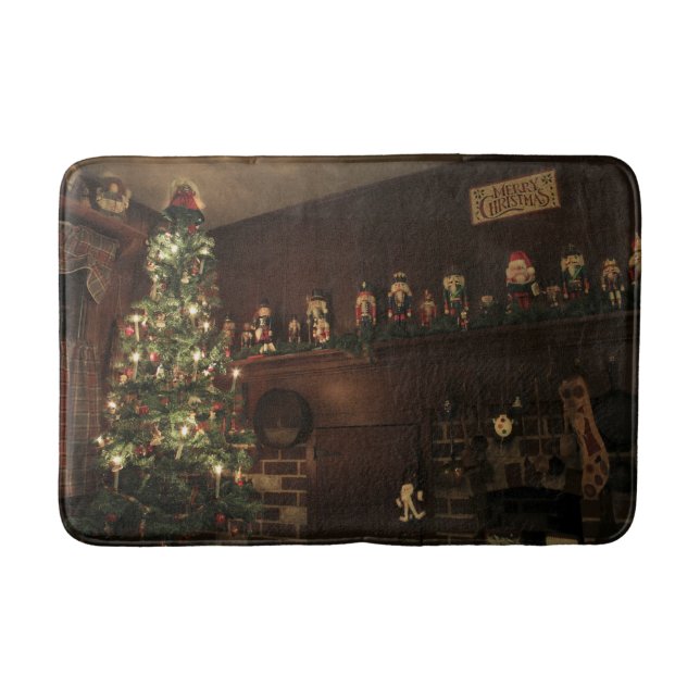 Primitiv kolonial jul i Land Helgdag Badrumsmatta (Framsidan)