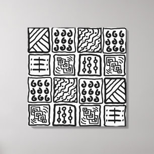 Primitiv konst på arbetsytan canvastryck