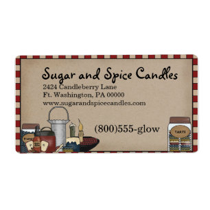 Primitiv Land Candle & Scents Leveransetikett Fraktsedel