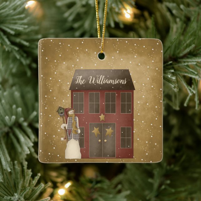 Primitiv Land-jul, eget namn Julgransprydnad Keramik (Träd)