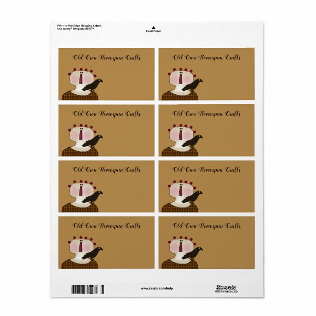 Primitiv Land-Kråka Fraktsedel (Helt Ark)