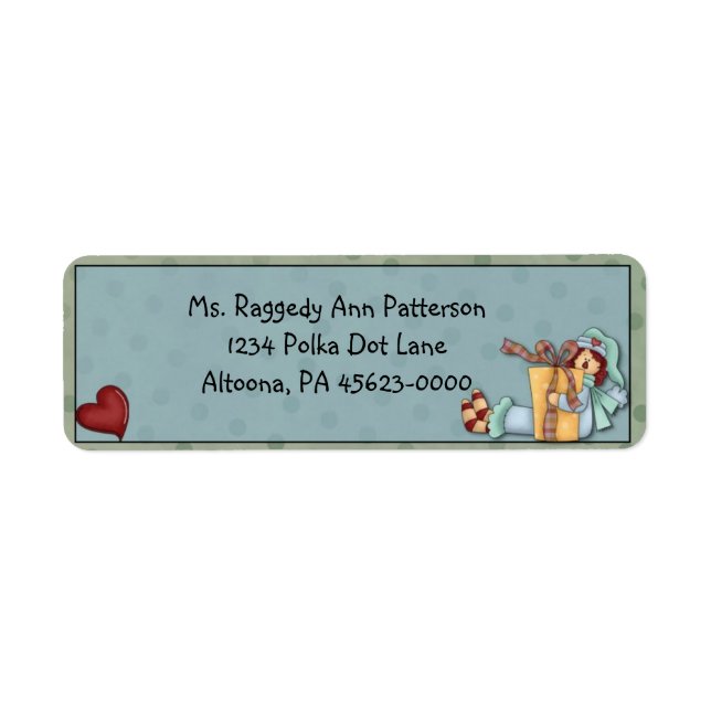 Primitiv Land-märkning Returadress Etikett (Framsidan)