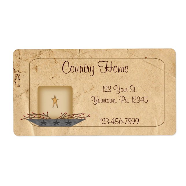 Primitiv ljus - affärsetikett fraktsedel (Framsidan)