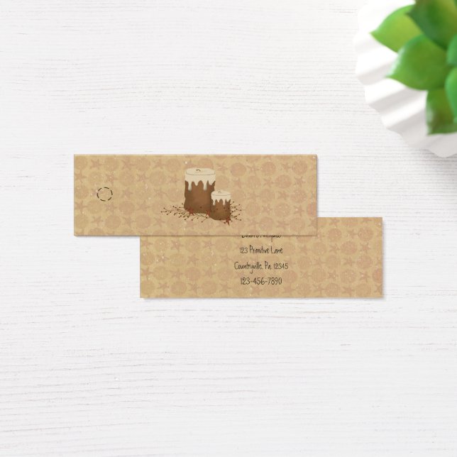 Primitiv ljus, Smala, Märkre Litet Visitkort (Skivbord)