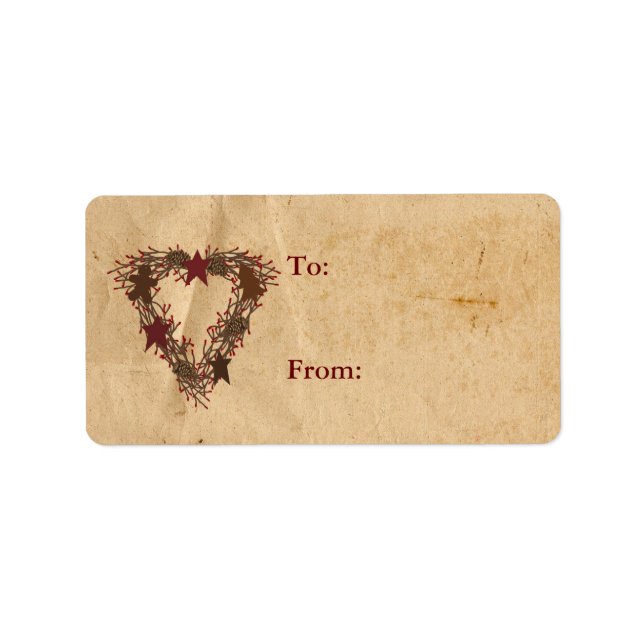 Primitiv märkning av utandningsutfall av Helgdag Adressetikett (Framsidan)