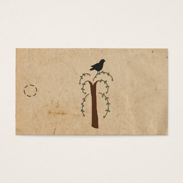 Primitiv Märkre för att hålla kvar Träd Visitkort (Framsidan)