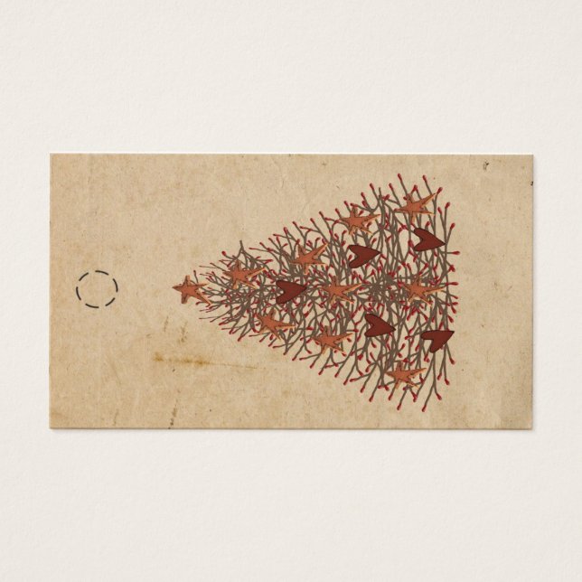 Primitiv Märkre för att hålla kvar Träd Visitkort (Framsidan)