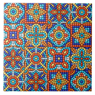 Primitiv mosaic Mönster Kakelplatta