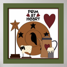 Primitiv på Heart Land Sheep Decor Poster