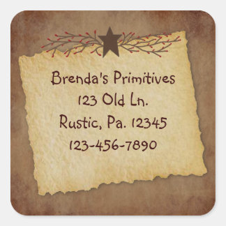 Primitiv Papper etikett