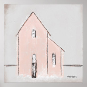 Primitiv Rosa House Poster