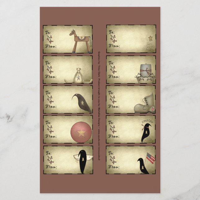 Primitiv Sak Gift-Märkre på Lakan - D3 Flygblad (Framsidan)