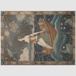 Primitiv Sjöjungfru i en nollsida för startmålning