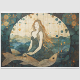 Primitiv Sjöjungfru med avståndssida för fiskhav