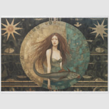 Primitiv Sjöjungfru med fiskarnas kelestiva avoupa