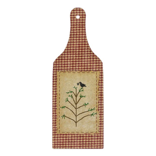 Primitiv skärning av glaset Gräs Träd (Framsidan)