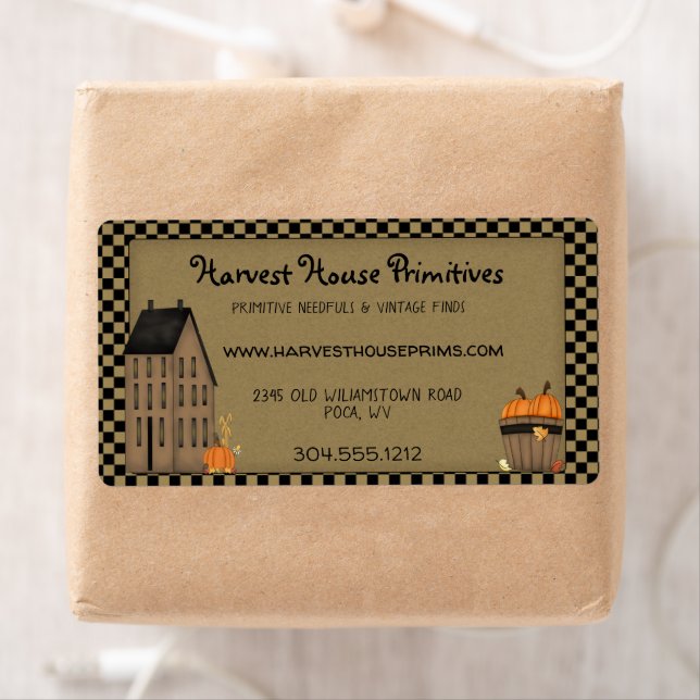 Primitiv Skörd Rustik Landsbygd Anpassad Fraktsedel (Insitu)