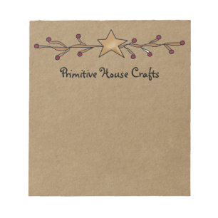 PRIMITIV STAR & BERRIES ON KRAFT NOTE PAD ANTECKNINGSBLOCK