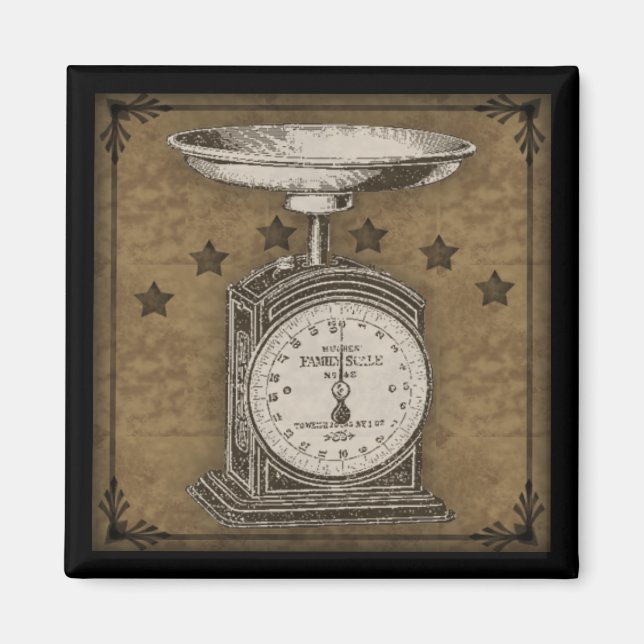 Primitiv  Vintage Stil Magnet (Framsidan)