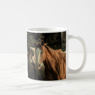 Primitiv western land-vild-häst kaffemugg