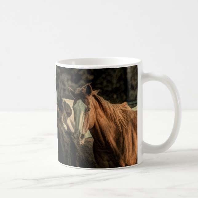 Primitiv western land-vild-häst kaffemugg (Höger)