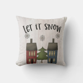 Primitiva bostadshus och Snöflingor i Land Kudde