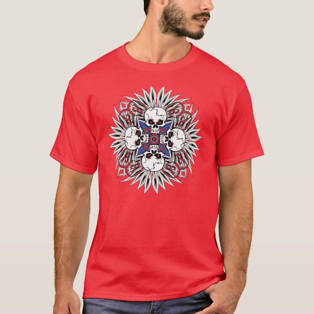 Primitiva Döskallar Tee (Framsida)