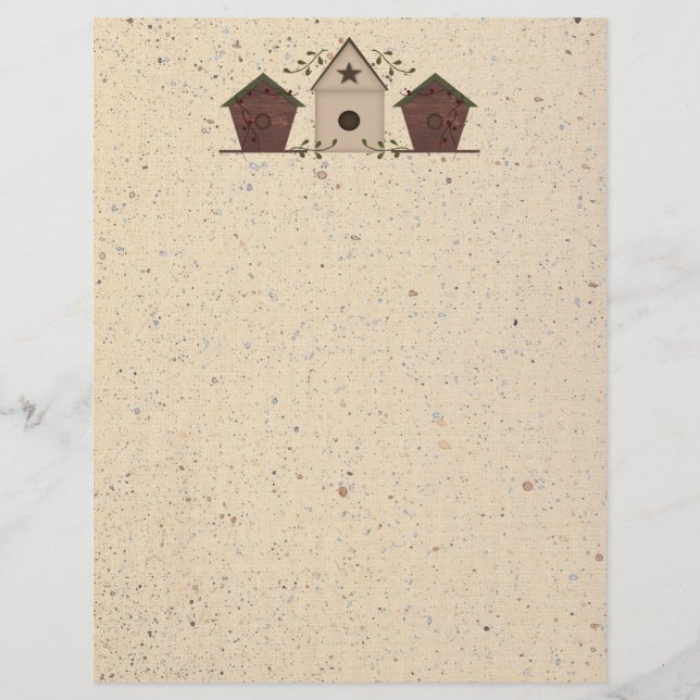 Primitiva fågelhus Letterhead (Framsida)