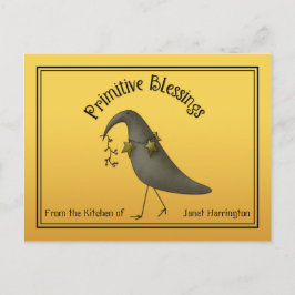 Primitiva Landskråkors Receptkort Vykort