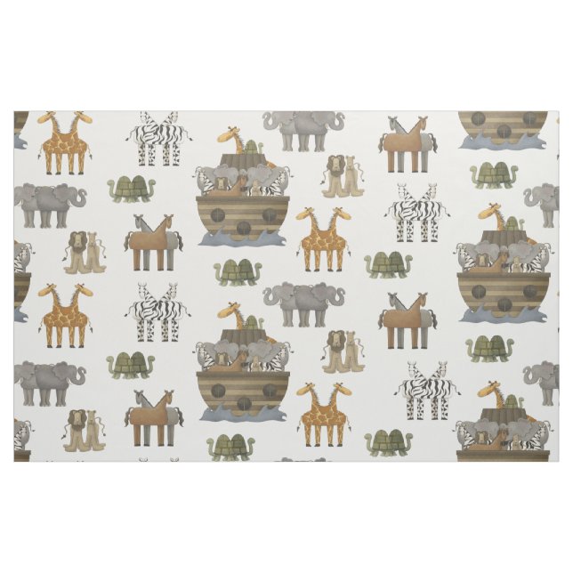 Primitiva Noahs Ark Animals Tyg (Fat Quarter)