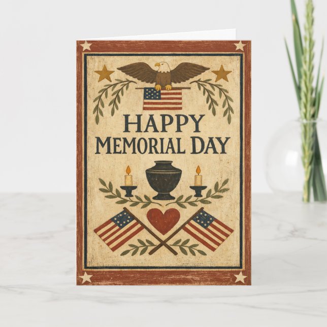 Primitive Americana Memorial Day  Kort (Framsida)
