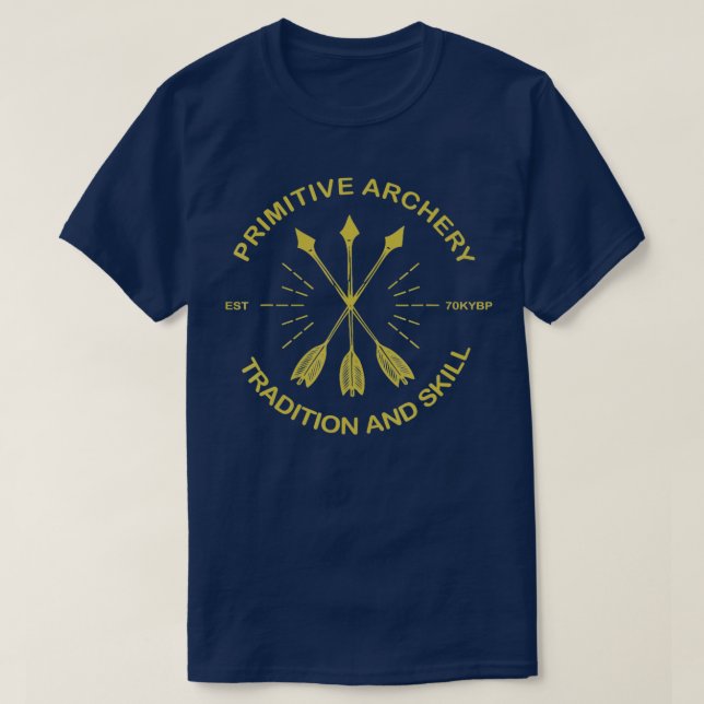 Primitive Archery Traditional  Skill Archer Archer T Shirt (Design framsida)