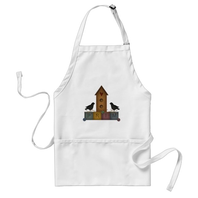 Primitive Birdhouse Apron Förkläde (Framsidan)