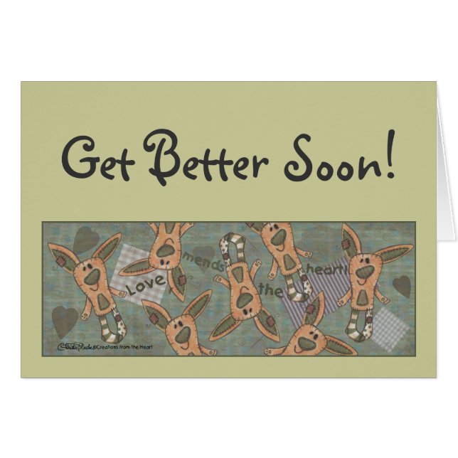 Primitive Bunny Hälsningskort (Framsidan Horizontal)