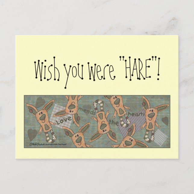 Primitive Bunny Vykort (Framsida)