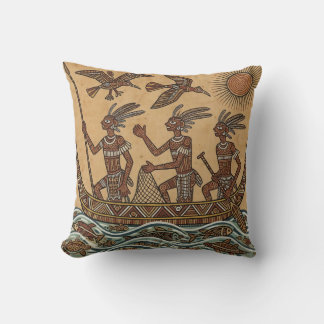 Primitive Fishermen Throw Cushion Kudde