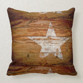 Primitive Land Rustic Barn Wood Star Pillow Kudde