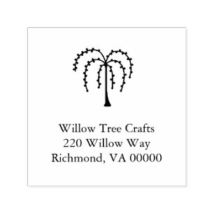 Primitive Land Willow Träd Självfärgande Stämpel