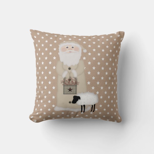 Primitive Santa Pillow Kudde (Framsida)