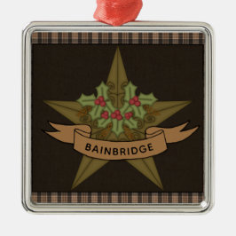 Primitive Star & Berries Personlig Jul Julgransprydnad Metall