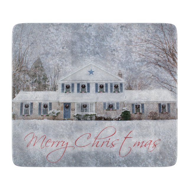 Primitive Winter Snö Land Rustic Open House (Framsidan)