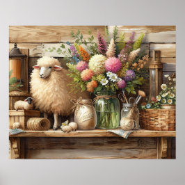 Primitive Wood Land Shelf 3 Poster