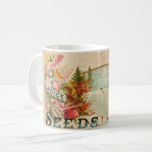Primitive Wood Land Victorian Farmer Kaffemugg (Framsida vänster)