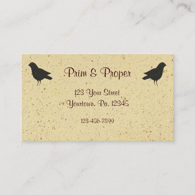 Primitivt Affärskort Visitkort (Framsida)