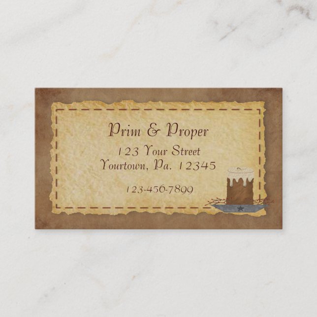 Primitivt ljus, Affärskort Visitkort (Framsida)