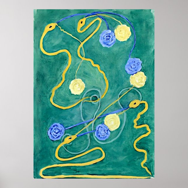 Primordial Chaos av Hilma af Klint Poster (Framsidan)