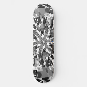 Primordialägg - svartvit abstrakt-sprängning skateboard bräda 19,5 cm