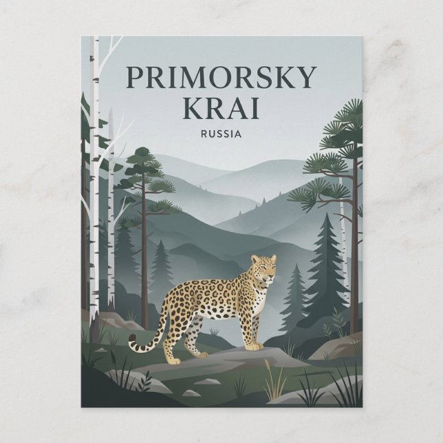 Primorje kraj Ryssland Vykort (Framsida)